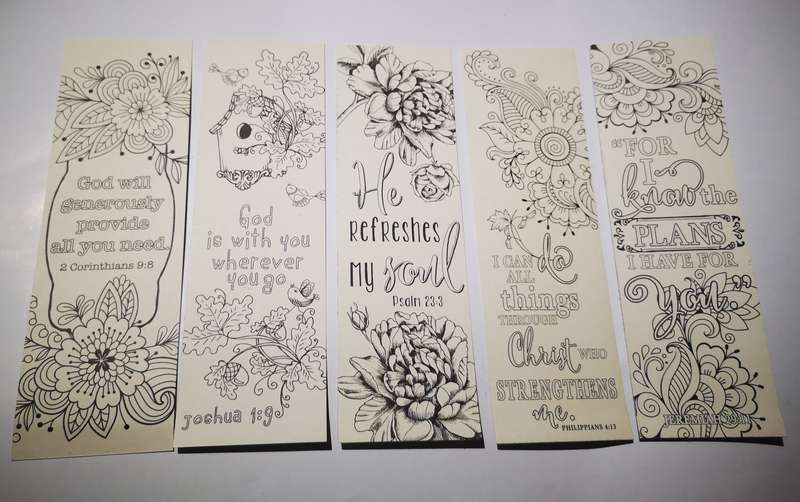 Colouring Bookmark Set - Faith 5pc (Creative Expresions of Faith)