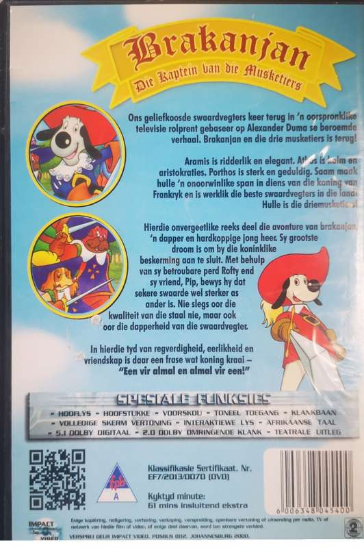 Brakanjan - Die Kaptein van die Musketiers (DVD)
