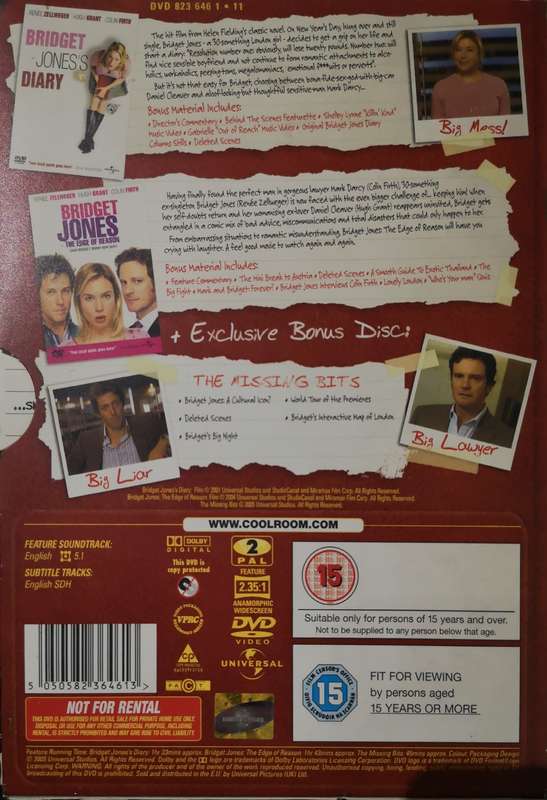 Bridget Jones`s Diary/The Edge Of Reason/The Missing Bits (3-DVD)