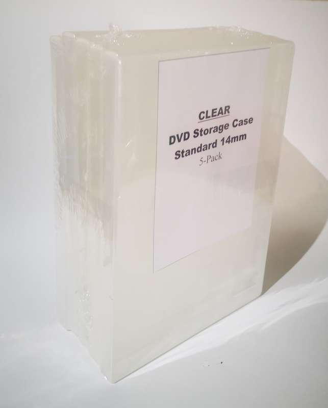 Empty CLEAR - Standard DVD Storage Case for One disc (5-Piece) [New]