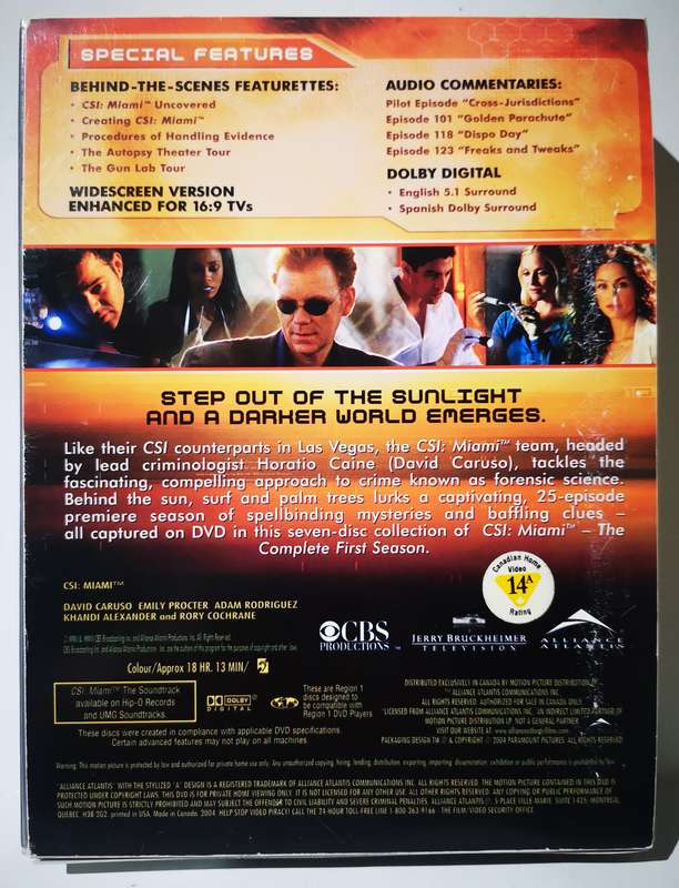 CSI Miami - The Complete First Season (7-DVD) Region 1