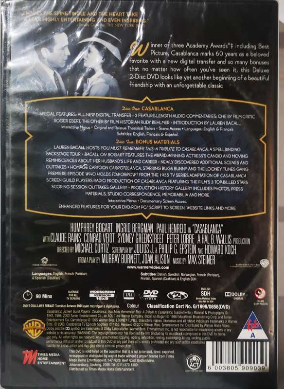 Casablanca (DVD) [New]