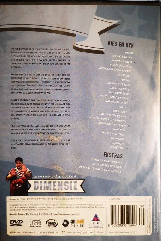 Casper de Vries - Dimensie (DVD)