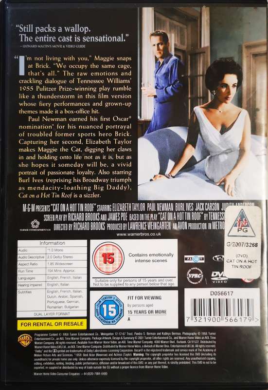 Cat on a Hot Tin Roof (DVD)
