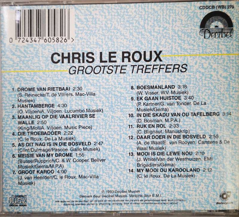 Chris Le Roux - Grootste Treffers (CD)