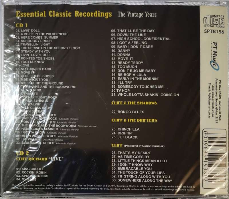 Cliff Richard - Essential Classic Recordings (2-CD) [New]