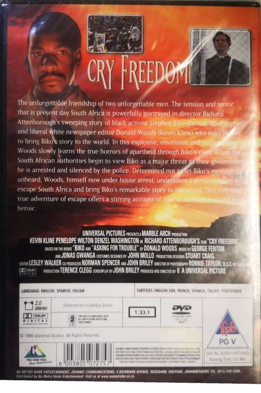 Cry Freedom (DVD) [New]