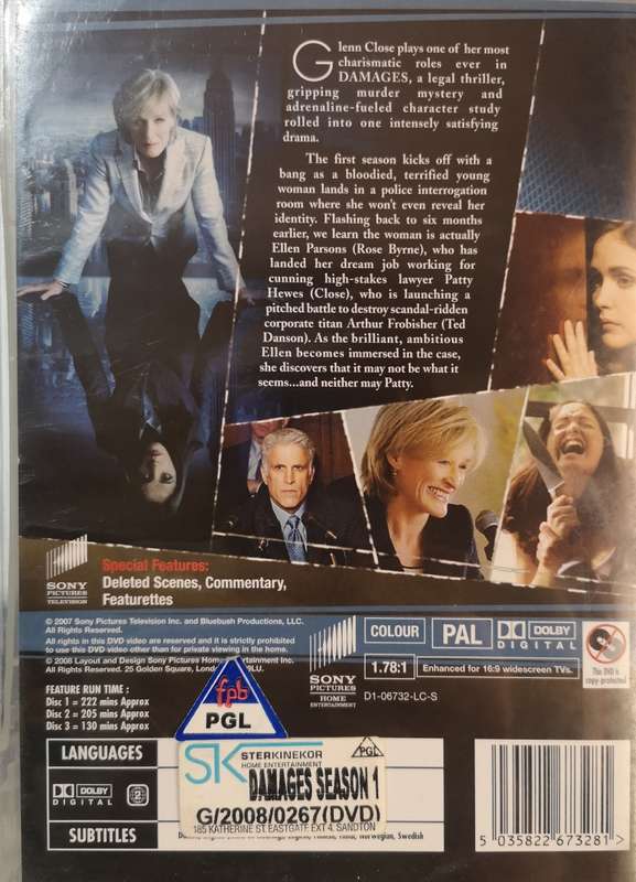 Damages - Complete First Season (3-DVD)