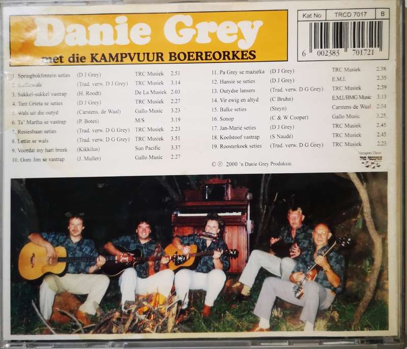 Danie Grey met die Kampvuur Boereorkes - Springbokfontein (CD)