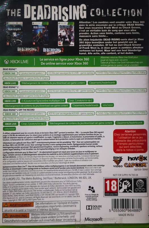 The Deadrising Collection (Dead Rising/Dead Rising 2/Dead Rising - Off the Record) (XBOX 360)