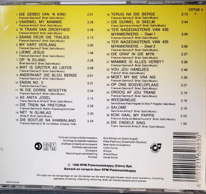 Die Briels - So het hulle Gesing (CD)