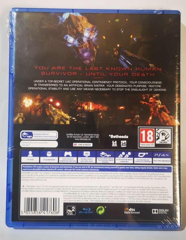 Doom VFR (PS4 VR) [New and Sealed]