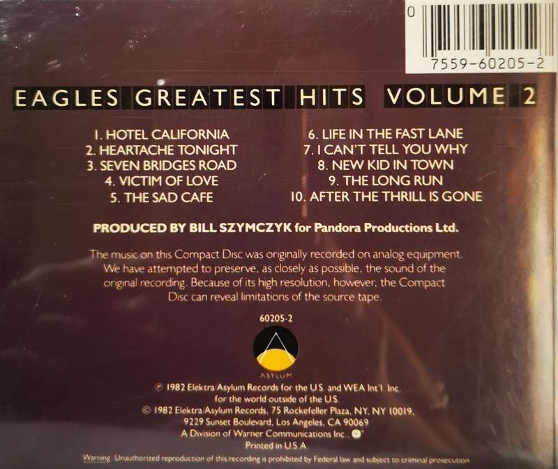 Eagles - Greatest Hits Volume 2 (CD)