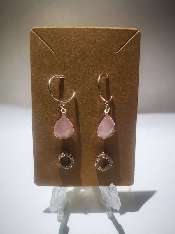 Earrings, 2 Piece Rose Gold Fasion Earrings 1