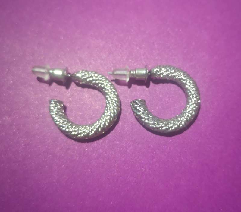 Earrings, Silver rings