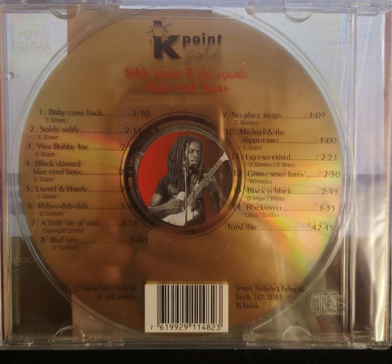 Eddy Grant and The Equals - Baby Come Back (Golden disc CD)