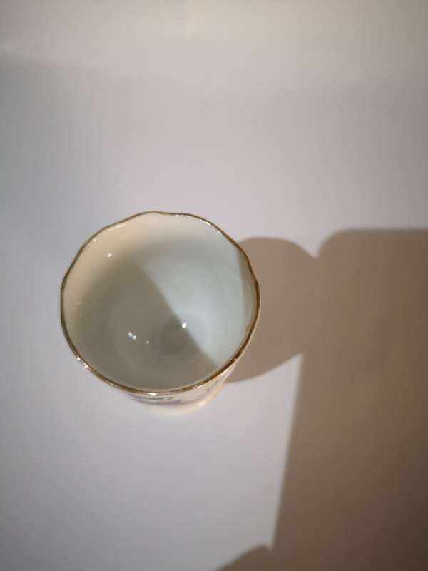 Vintage Egg Cup with Purple Flowers (1pc)