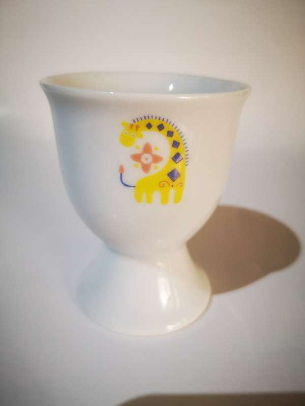 Vintage Egg Cup with Giraffe print