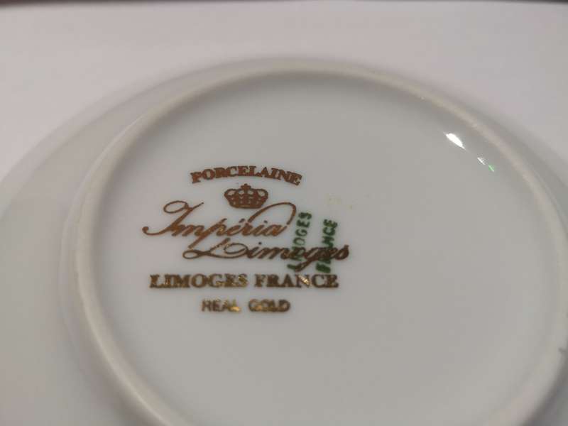 LIMOGES Porcelain SOUVENIR DE PARIS Mini Plate - France Eiffel Tower