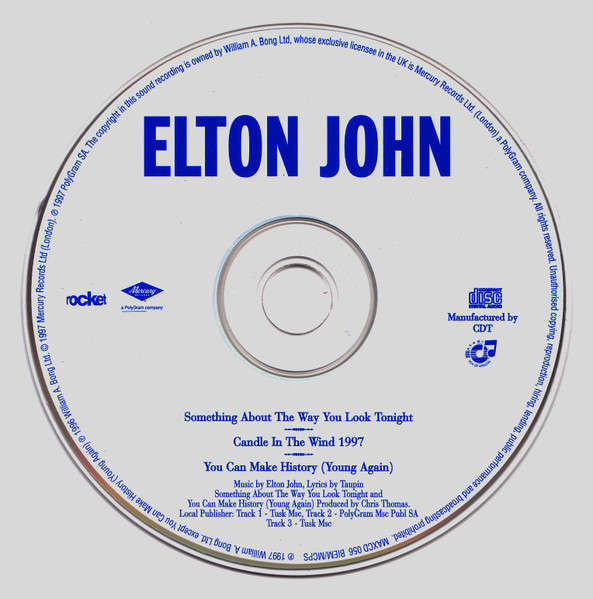Elton John - Something About The Way You Look Tonight (CD Single)