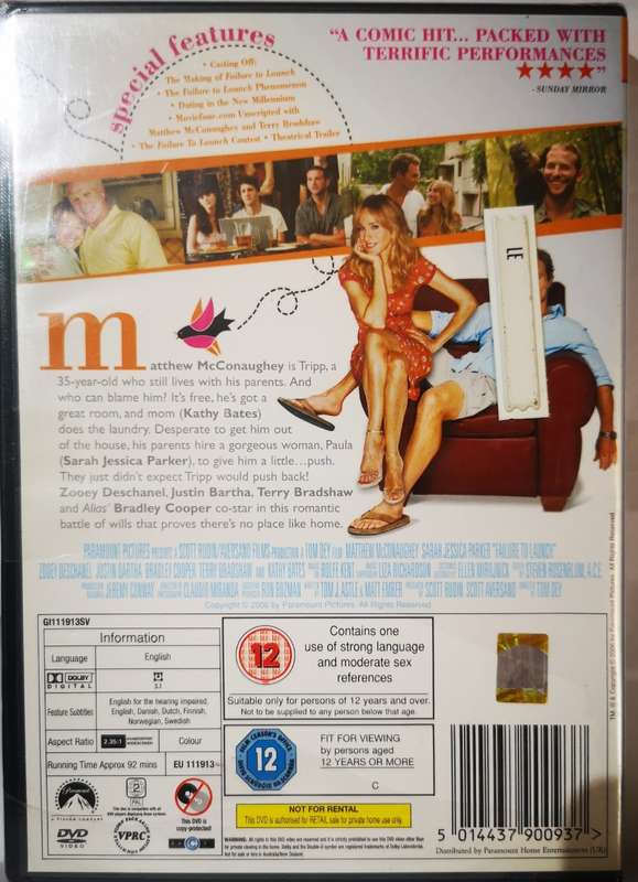 Failure To Launch (DVD) (UK Import) [New]