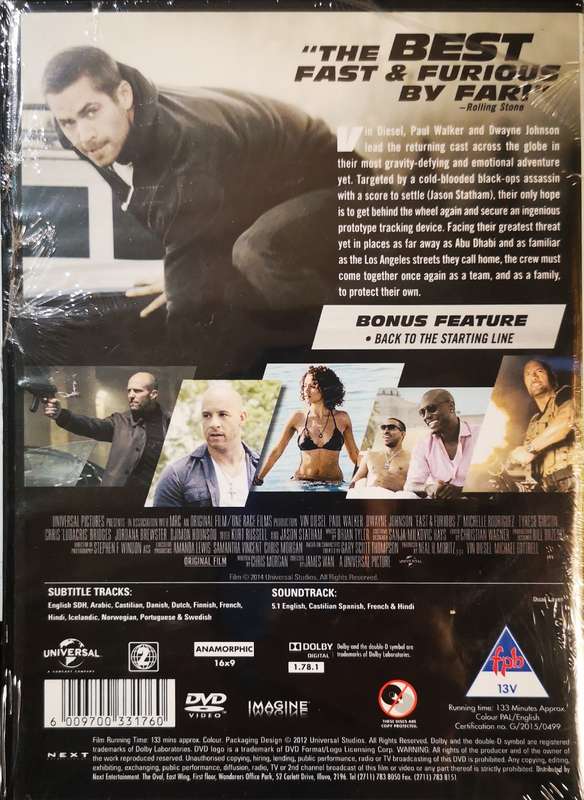 Fast & Furious 7 (2012) (DVD) [New]