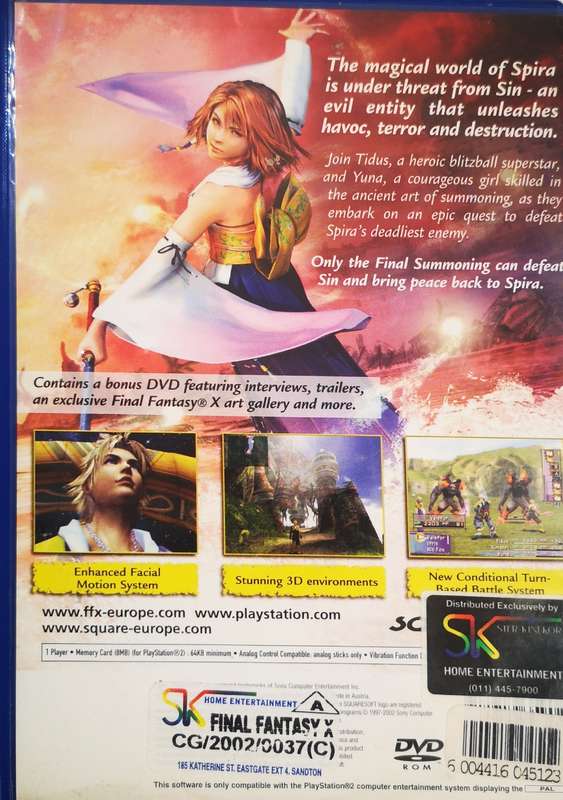Final Fantasy X + Bonus DVD (PS2)