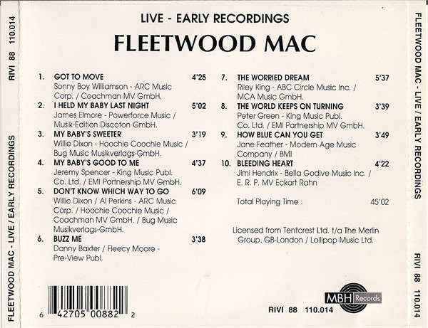 Fleetwood Mac - Live / Early Recordings