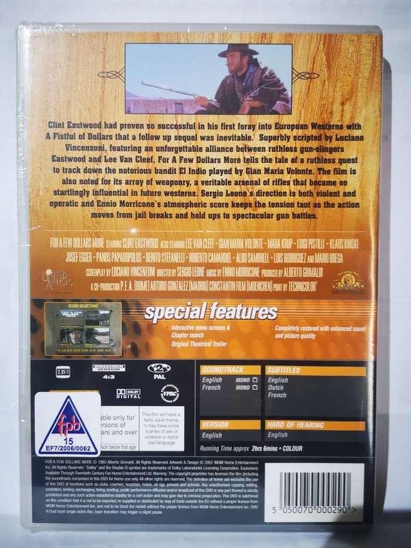 For a Few Dollars More (DVD) Uncut [New]