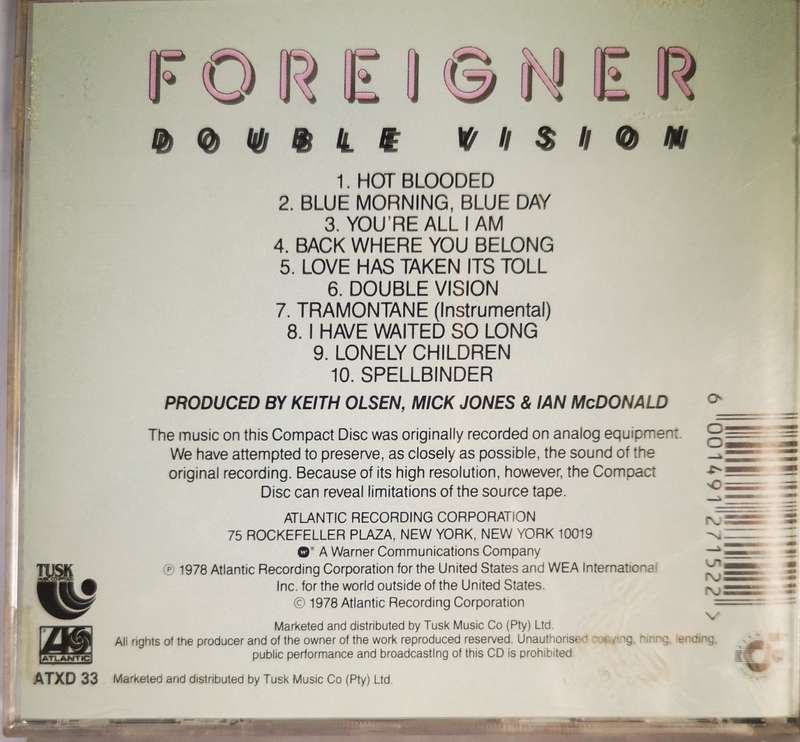 Foreigner - Double Vision (CD)