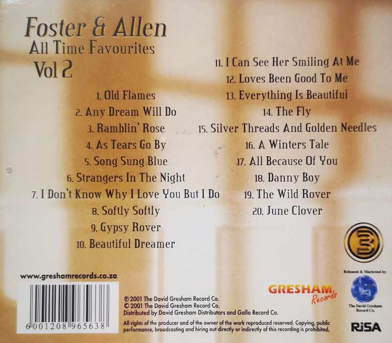 Foster & Allen - All Time Favourites Vol 2 (CD)