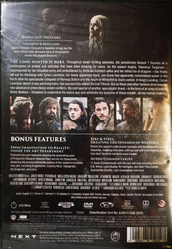 Game of Thrones - Season 7 (4-DVD) [New]