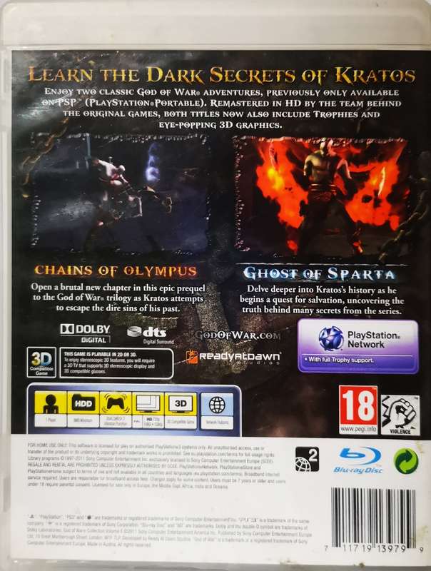 God of War - Collection Volume II (PS3)