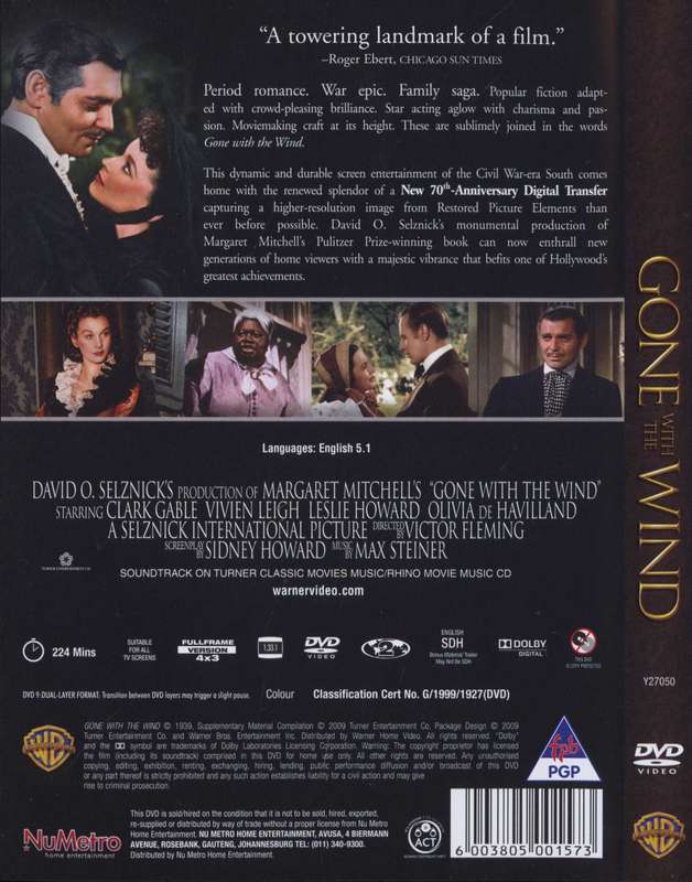 Gone With The Wind - 70th Anniversary Edition (1939) (DVD) [New]