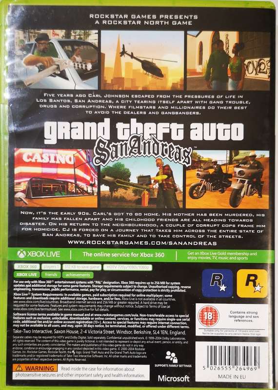 Grand Theft Auto - San Andreas (XBOX 360)
