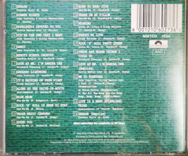 Grease (The Original Soundtrack From The Motion Picture) (CD)
