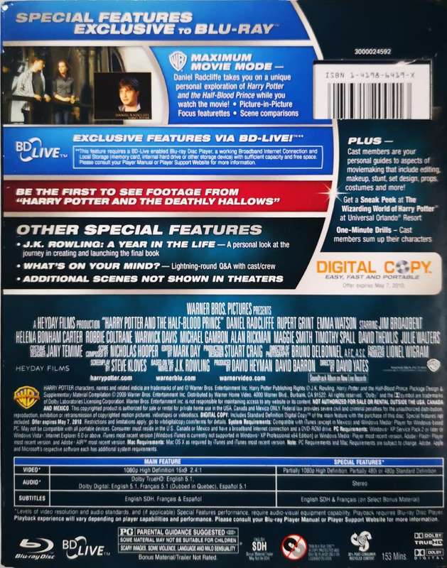 Harry Potter and the Half-Blood Prince (Blu-Ray) (3-Disc)