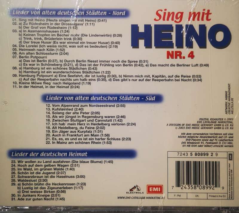 Heino - Sing Mit Heino Nr. 4 (CD) [New]