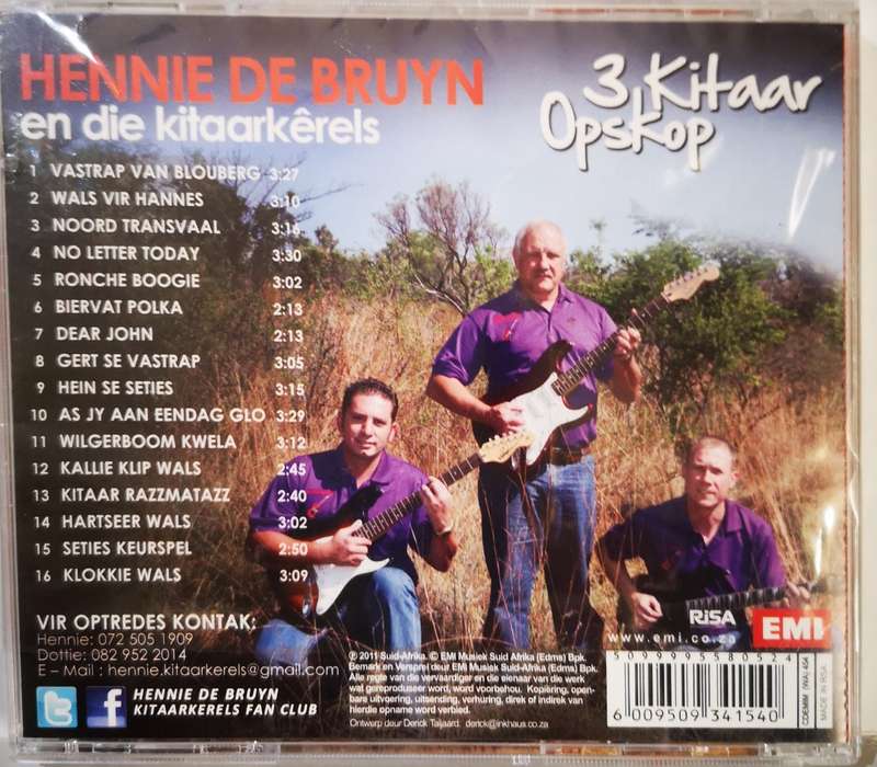 Boeremusiek - Hennie de Bruyn en die Kitaarkerels - 3 Kitaar Opskop (CD) [New]