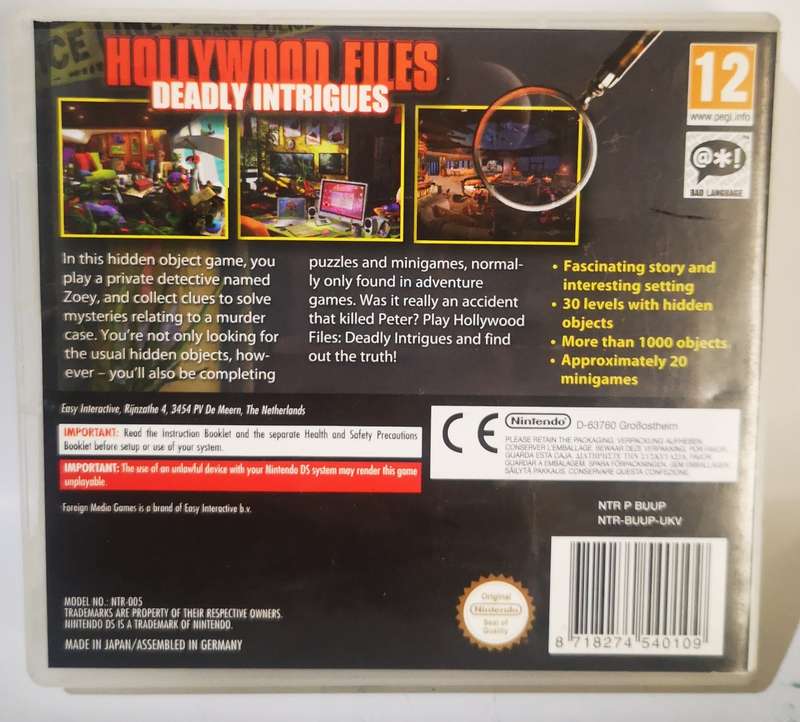 Hollywood Files - Deadly Intrigues (Nintendo DS)