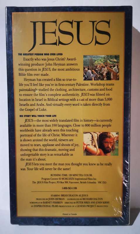 Jesus - The Most Watched Film of All Time (Pal VHSl) [New and Sealed]