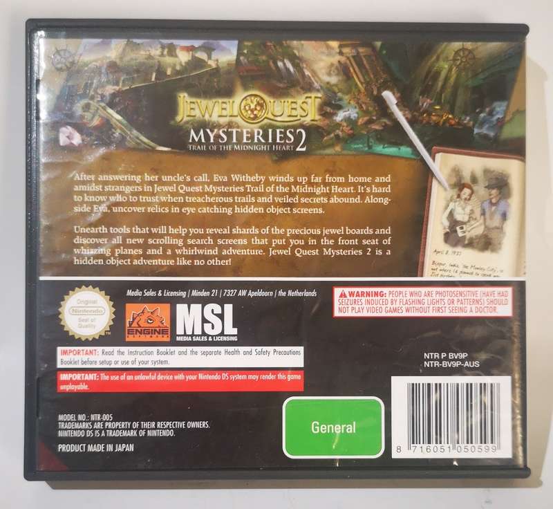 Jewel Quest - Mysteries 2 - Trail of the Midnight Heart (Nintendo DS)