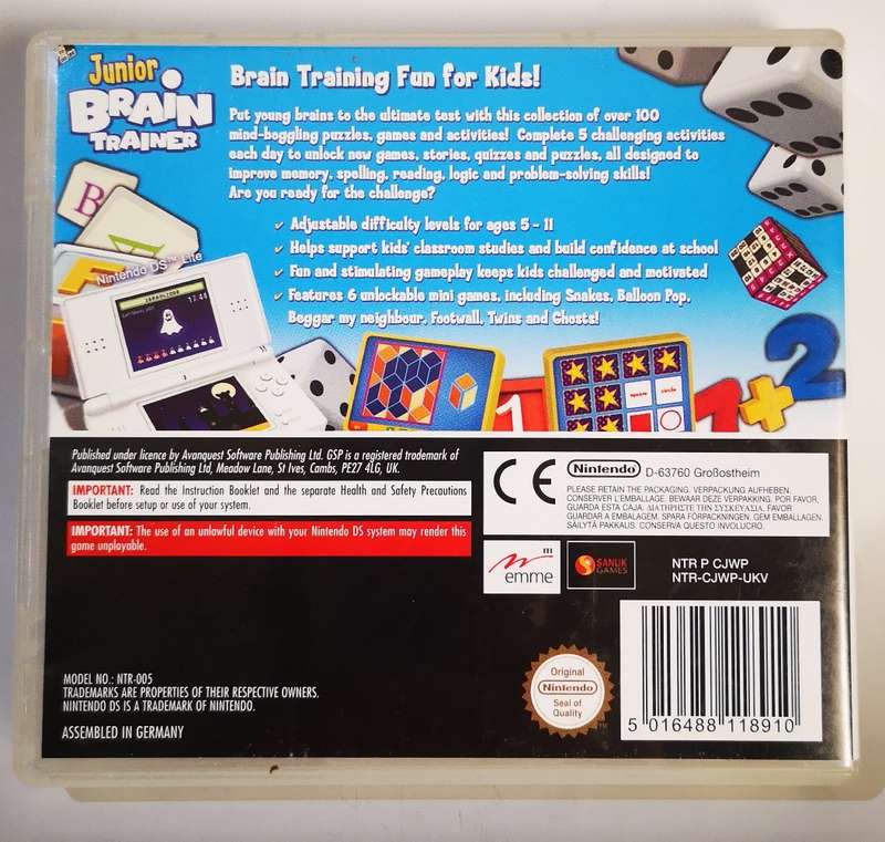 Junior Brain Trainer (Nintendo DS)