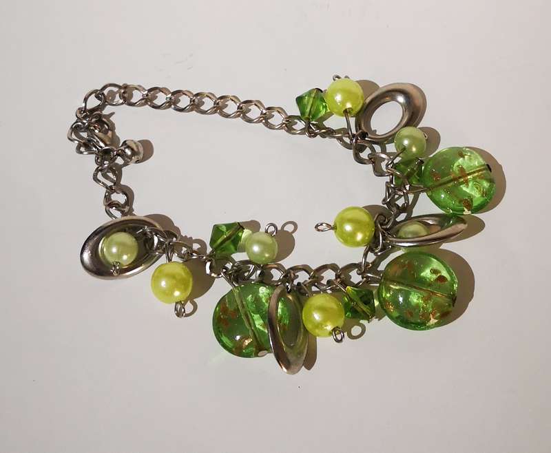 Lime Green and Silver Fasion Bracelet [New]