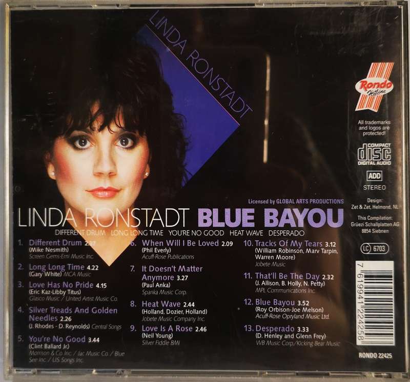 Linda Ronstadt - Blue Bayou (CD)