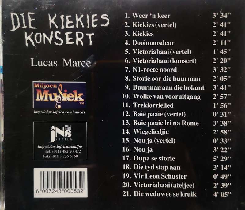 Lucas Maree - Die Kiekies Konsert - Weer 'n Keer (CD)