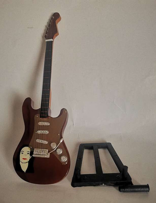 Michael Jackson Miniature Guitar + Stand (New)