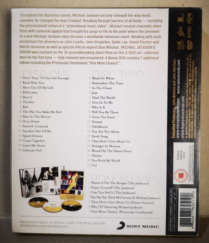 Michael Jakson's - Vision (3-DVD+Book)