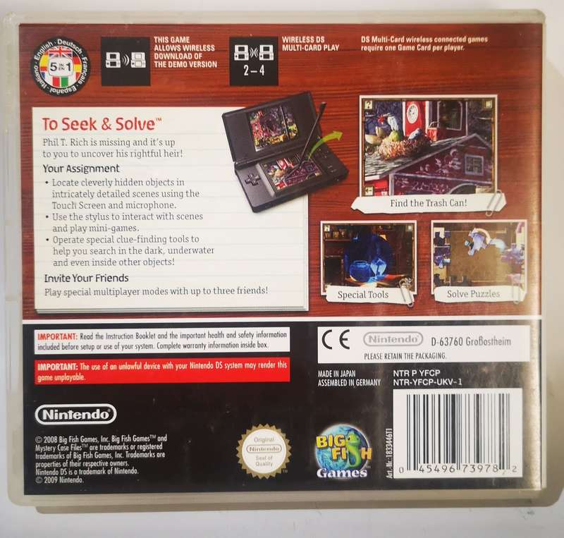 Mystery Case Files - MillionHeir (Nintendo DS)