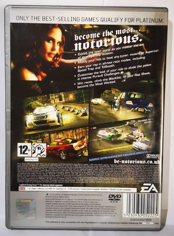 Need for Speed - Most Wanted - Platinum (PS2)